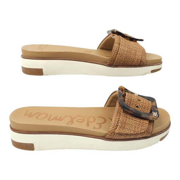 Sam Edelman Ariane Platform Sandals Womens Size 5.5 Tortoise Shell Buckle Slide - Picture 12 of 16